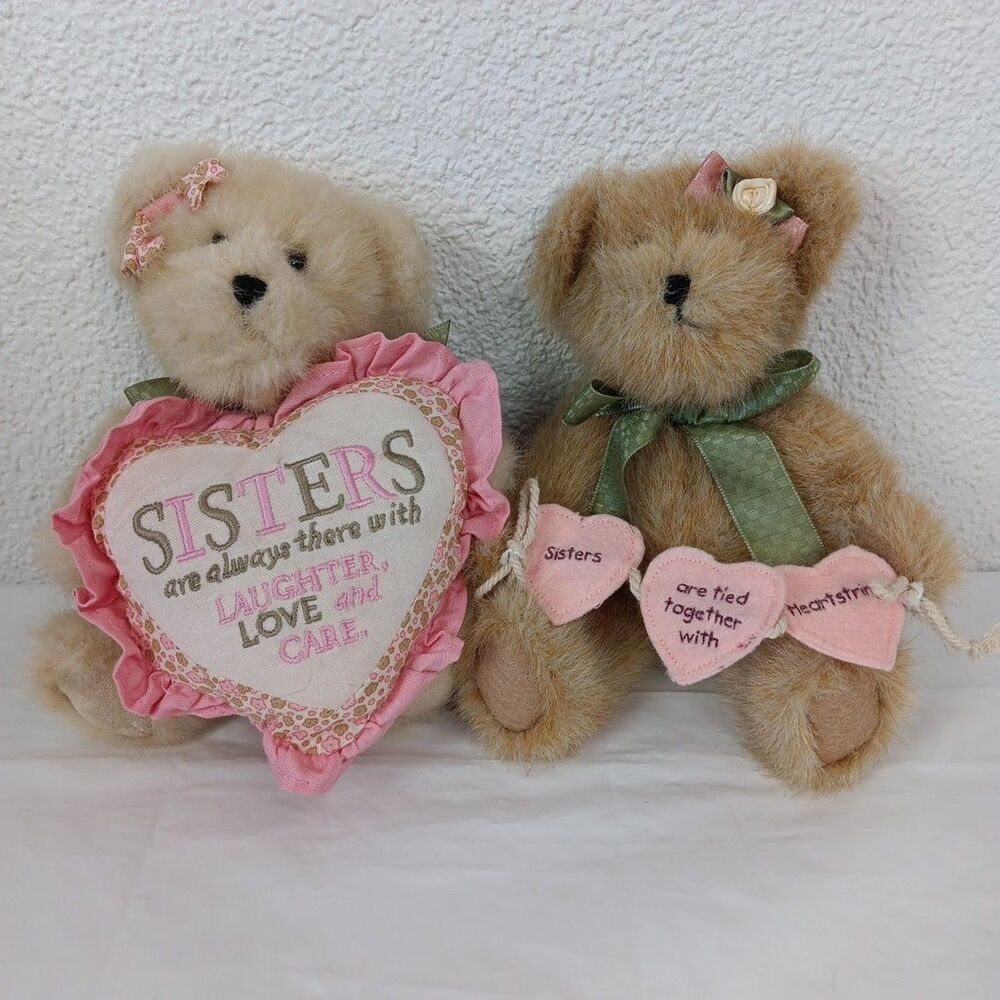 Boyds Bears Sissy Bearhugs Thinkin of Ya Series Sisters Love HeadBean Collection